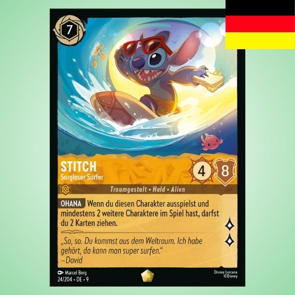 Stitch - Sorgloser Surfer