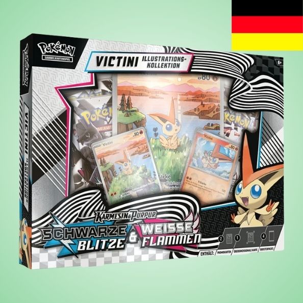 Pokemon: Schwarze Blitze und Weiße Flammen - Victini Illustrations-Kollektion
