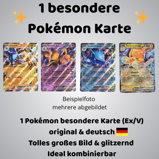 1x besondere Pokémon Karte (Ex/V)
