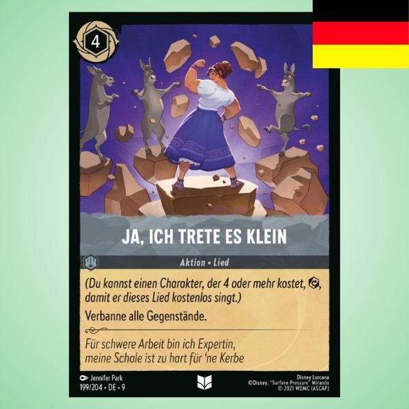 Ja, ich trete es klein