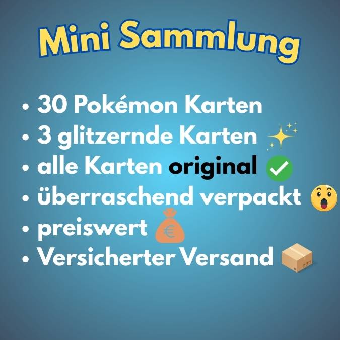 Pokemon Mini Sammlung (30 Karten)