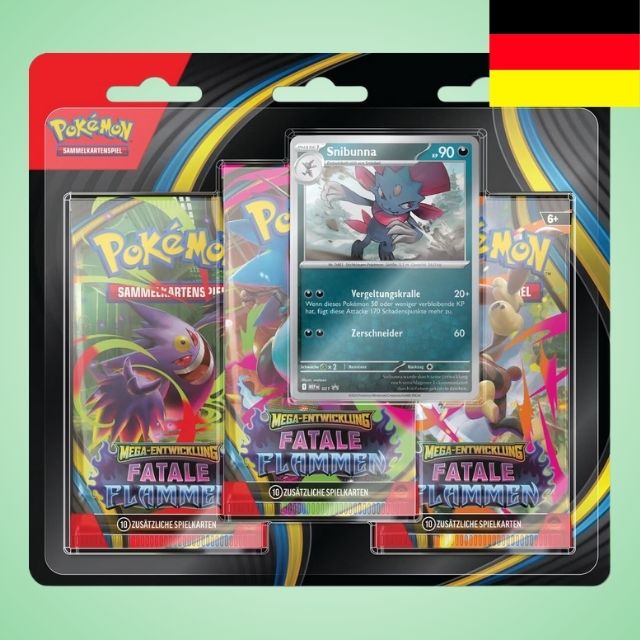 Pokemon: Fatale Flammen - 3 Pack Blister