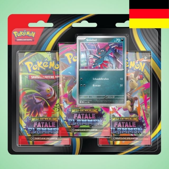 Pokemon: Fatale Flammen - 3 Pack Blister
