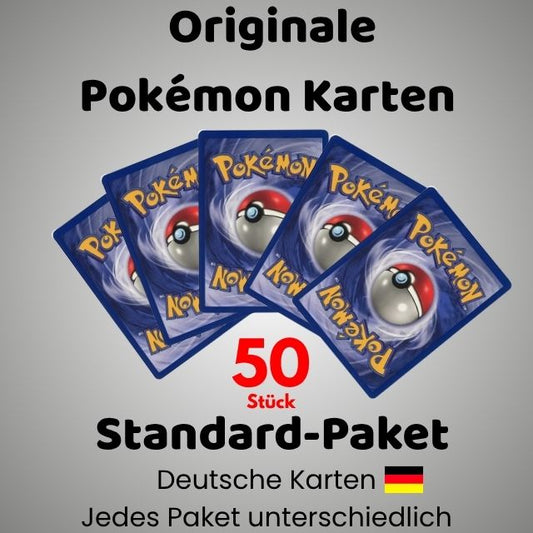 50 Original Pokémon Karten Standard-Paket