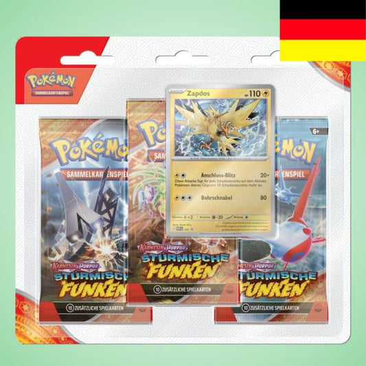 Pokemon: Stürmische Funken - 3 Pack Blister