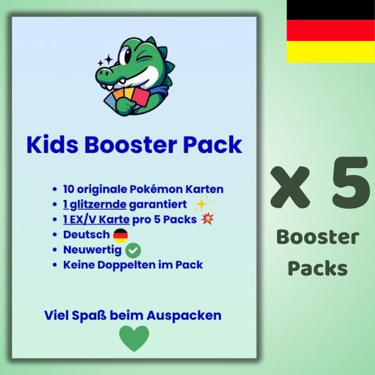 Pokemon Karten: 5x Kids Booster Packs (50 Karten)